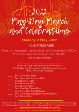 Barcaldine Tree of Knowledge Festival May Day Nomination Form 2022